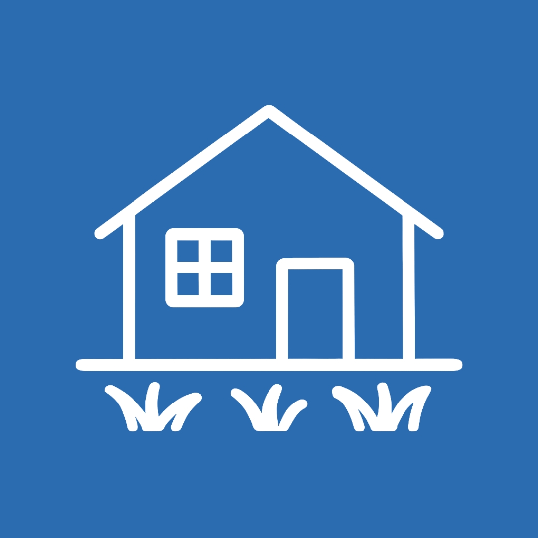 Single family home with a yard