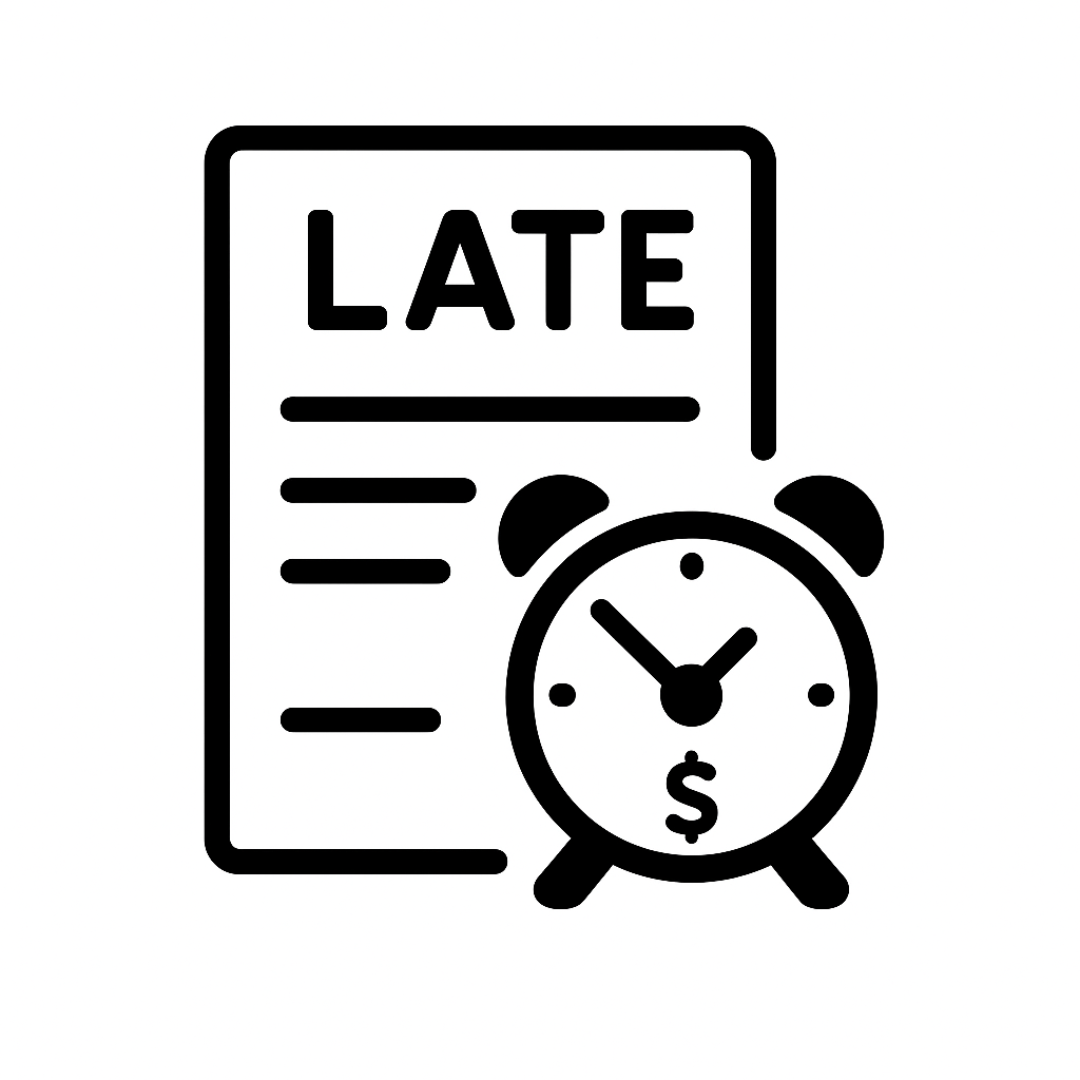 Alarm clock with a late notice