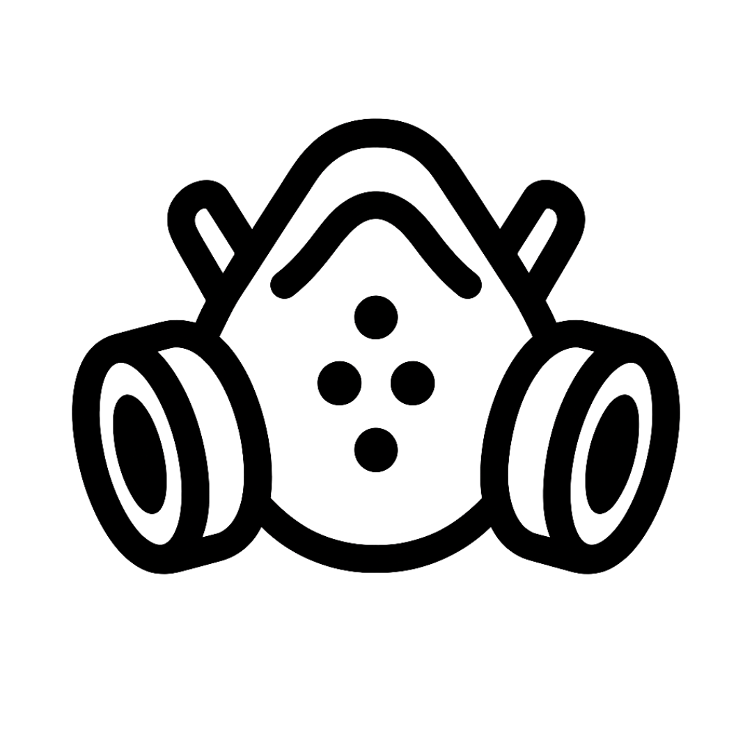 An icon symbolizing a mold-remediator's mask
