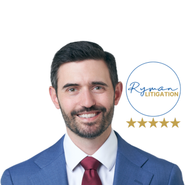 Image of Kyle Ryman with Ryman Litigation logo